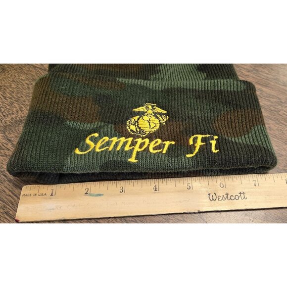 Semper Fi Marine Corp Motto Beanie Jarhead Cover Military Pride - Picture 4 of 6